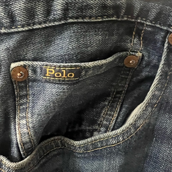 Men's Polo Ralph Lauren Slim Straight Blue Jeans - Picture 5 of 7